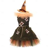 preiswerte Kostüme für Mädchen-Kostüm Tutu Dorothy Vogelscheuche Alice im Wunderland Wunderland inspiriert Verkleiden Kinder Mädchen Kindertag Maskerade Party Verkleiden