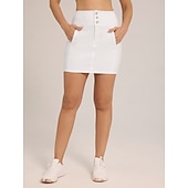 cheap Women&#039;s Golf Clothing-Women&#039;s Golf Skorts White Bottoms Ladies Golf Attire Clothes Outfits Wear Apparel