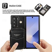 levne Pouzdra pro Samsung-telefon Carcasă Pro Samsung Galaxy Z Fold 6 Pouzdro na peněženku se stojánkem Zip Ochrana celého těla Retro Pravá kůže