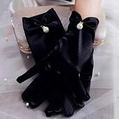 baratos Acessórios e mais-Elegante Anos 50 Luvas Mulheres Dia Das Bruxas Carnaval Casamento Traje de festa para noite Baile de Formatura Adulto Luvas