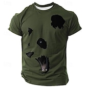 Men's Panda T Shirt Short Sleeve T shirt 3D Print Crew Neck Shirt Fashion Athleisure Street Sports Outdoor White Dark Green Dark Gray Summer Spring Clothing Apparel S M L XL XXL XXXL 9