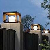 cheap Outdoor Wall Lights-LED Outdoor Post Lights Warm White 30cm 1-Light Modern Metal Pillar Light Black Square Landscape Column Lamp E26/E27 For Patio Posts Flat Surface Garden Decoration Post Lanterns Gate Entrance Pathway Light 110-240V
