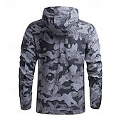 preiswerte Fleece &amp; 3 in 1 Jacken-Herren Soft Shell Jacke Wanderjacke Draussen Tarnfarben Sonnenschutz Windundurchlässig Schnelltrocknend Jacke Kapuzenshirt Voller Reißverschluss Reisen Marinenblau Blau Grau