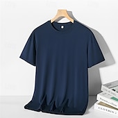 cheap Running Tee &amp; Tank Tops-Men&#039;s Running T-Shirt Short Sleeve Tee Tshirt Casual Athleisure Breathable Quick Dry Soft Gym Workout Running Walking Sportswear Activewear Solid Colored Dark Grey Black White