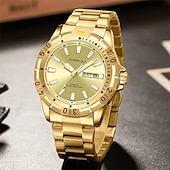 abordables Montres à quartz-Crrju top original hommes montre à quartz vert montre étanche pour hommes en acier inoxydable quartz hommes montre de luxe montre-bracelet lumineuse