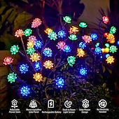 economico Luci paesaggistiche-luci solari da giardino esterne 20 led luci decorative solari a forma di loto 8 modalità di illuminazione luci solari impermeabili per esterni luci solari da giardino per prato (colorate) 1/2 pezzi