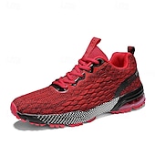 baratos Ténis para Homem-Homens Tênis Sapatos brancos Tecelagem voadora Confortável Antiderrapante Com Cadarço Preto Vermelho Cinzento