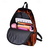 billiga Grafiska tryckväskor-ryggsäck med vargtryck med stor kapacitet - slitstark polyester, 2 mönster, perfekt för skolan, resor och dagligt bruk