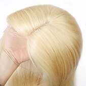 levne Paruky z přírodních vlasů se síťkou ofina-613 blond rovná paruka 13x4 průhledná krajka přední krátké paruky bob lidské vlasy nosit krajkové přední paruky