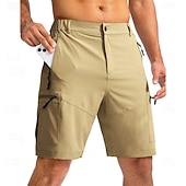 Недорогие Низ-Муж. Спортивные шорты Шорты-карго Уличные шорты Шорты для туризма и прогулок Эластичная талия Карман на молнии Полотняное плетение Дышащий Быстровысыхающий Короткие