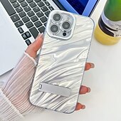 abordables Coques iPhone-téléphone Coque Pour iPhone 16 Pro Max Plus iPhone 15 14 Pro Max Plus iPhone 13 Pro Max Coque Arriere Avec Support Protecteur d&#039;objectif de caméra Antichoc Placage PC
