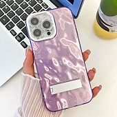 abordables Coques iPhone-téléphone Coque Pour iPhone 16 Pro Max Plus iPhone 15 14 Pro Max Plus iPhone 13 Pro Max Coque Arriere Avec Support Protecteur d&#039;objectif de caméra Antichoc Placage PC
