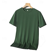 cheap Running Tee &amp; Tank Tops-Men&#039;s Running T-Shirt Short Sleeve Tee Tshirt Casual Athleisure Breathable Quick Dry Soft Gym Workout Running Walking Sportswear Activewear Solid Colored Dark Grey Black White