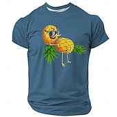 levne Vtipná trička pro muže-Pánské dospělácké vtipy ananas tričko krátký rukáv tričko 3D tisk crew neck košile abstraktní vtipné street sporty venkovní černá modrá fialová léto jaro oblečení apparel S M L XL XXL XXXL