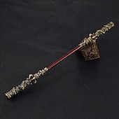 levne Sochy-wukong figurka ze slitiny zinku - opičí král velký mudrc rovná se nebe zlatá palice 30cm kovová hůl ruyi jingu bang - hra sběratelský model