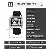 preiswerte Digitaluhr-SKMEI Jugend Coole Digitale Sportuhren Geschenk für Männer Frauen Studenten 5Bar Wasserdicht Stoppuhr Countdown-Armbanduhr