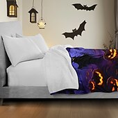 お買い得  ハロウィンの寝室-ハロウィーンブランケットは、非常に柔らかくて暖かい装飾用スローで、ご自宅のお祝いの雰囲気を高めるのに最適です。