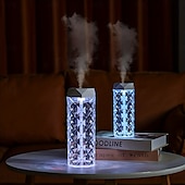 cheap Humidifiers &amp; Dehumidifiers-Crystal Clear Air Humidifier USB Night Light Air Humidifier Small Air Purifier Table Lamp Bedroom Desktop Humidifier Air Fresheners 1000ML