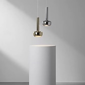 economico Luci a sospensione-lampada a sospensione a led bianco caldo 18cm design italiano artista personalità creativa e26/e27 5w lampada a sospensione in metallo design lanterna per camera da letto sala da pranzo 110-240v
