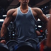 abordables Camisetas y Tops de Correr-Hombre Camiseta sin mangas de entrenamiento Camiseta sin mangas Running Camiseta sin mangas de gimnasio Empalme Sin Mangas Chalecos Casual Ropa Deportiva Bloque de color Algodón Secado rápido Suave