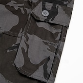 cheap Outdoor-Men&#039;s Cargo Shorts Baggy Shorts Multi Pocket 6 Pocket Camouflage Breathable Knee Length Sports Outdoor Streetwear Casual Black Blue
