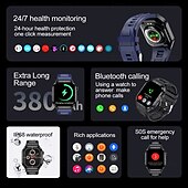 abordables Relojes inteligentes-iMosi ET281 Reloj inteligente 2.04 pulgada Smartwatch Reloj elegante Bluetooth ECG + PPG Monitoreo de temperatura Podómetro Compatible con Android iOS Mujer Hombre Larga espera Llamadas con Manos