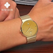 Недорогие Кварцевые часы-Wwoor лучший бренд, роскошные квадратные мужские часы, водонепроницаемые мужские наручные часы, мужские кварцевые часы из нержавеющей стали высокого качества