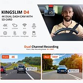 abordables DVR pour voiture-Caméra de tableau de bord IPS 3 pouces avec surveillance HD 1080p, grand angle CMOS, avec vision nocturne WiFi, capteur G, sans enregistreur de voiture