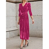 voordelige Jurken-Elegant Jurken Effen Kleur Dames Halloween Carnaval Maskerade Feest / Uitgaan Volwassenen Kleding