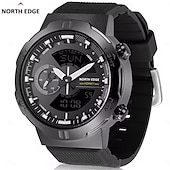 رخيصةأون ساعات ذكية-ساعة NORTH EDGE HORNET مع علبة للرجال مقياس سرعة توقيت عالمي ساعة منبه مقاومة للماء حزام سيليكون