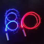 cheap Novelties-Colorful LED Dancing Flash Fiber Optic Whip Night Scene Christmas Atmosphere Props 360 Degree Rotating Dance Whip