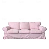 baratos Cobertura de Sofa-Capa de Sofá 3 Lugares Capa de Sofá Ektorp com 3 Capas de Almofadas e 3 Capas de Encosto Slipcover Washable Cor Bordô Ektorp Protetor de Móveis