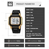 abordables Relojes digitales-SKMEI Hombre Reloj Digital Al Aire Libre Deportes Moda Reloj de Muñeca Luminoso Cronómetro Despertador cuenta regresiva TPU Reloj