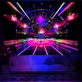 cheap Blacklight Tapestries-Blacklight Tapestry UV Reactive Glow in the Dark Glow Party Neon Party Ideas Hanging Tapestry Wall Art Mural for Living Room Bedroom