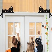 olcso Halloween függő és asztali díszek-halloween ajtókeret matricák - kísérteties bel- és kültéri dekorációk, beleértve a várat, a pókhálót és a sarokajtótáblákat, tökéletesek a kísértetház és a parti hangulathoz