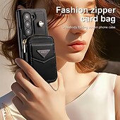 levne Pouzdra pro Samsung-telefon Carcasă Pro Samsung Galaxy Z Fold 6 Pouzdro na peněženku se stojánkem Zip Ochrana celého těla Retro Pravá kůže