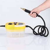 economico elettrodomestici-Pulitore a vapore portatile da 2500 W, macchina per la pulizia a vapore ad alta temperatura e pressione, vaporizzatore portatile con testine a spazzola per la decorazione di auto, cucina, bagno,