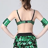 billiga Danskläder till magdans-Magdans BH Tofs Ren Färg Tvinning Dam Prestanda Träning Ärmlös Hög Polyester