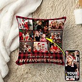 baratos Presentes Personalizados-Capa de Almofada Personalizada Adicione Sua Imagem Melhor Presente de Formatura Design de Foto Personalizada Capa de Almofada Casual 1pc Presente Personalizado Feita Sob Encomenda Minhas Coisas