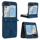 お買い得  サムスン用ケース-電話 ケース 用途 サムスンのギャラクシー Zフリップ6 Z Flip 5 Z Flip 4 Z Flip 3 フリップカバー 耐衝撃 幾何学模様 PC PUレザー