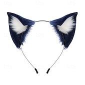 economico Accessori per acconciature-donne ragazze lolita peluche ornamenti per capelli orecchie di gatto animale fascia festa di carnevale cerchietti per capelli anime lupo orecchio cosplay oggetti di scena fantasiosi