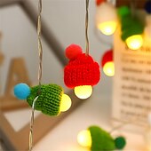 economico Striscie luci a batteria-1,5 m/3 m cappello da cartone animato led luce stringa, adorabile luce notturna di Natale per feste per bambini a casa