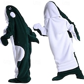 cheap Kigurumi Pajamas-Couples Whale Halloween Group Family Costumes Sleeping Bag Kid&#039;s Adults&#039; Unisex Funny Costume Party Home Wear Halloween Carnival Easy Halloween Costumes