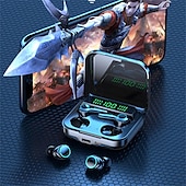 お買い得  ビジネスヘッドセット-m21 tws ワイヤレスヘッドフォン カップル ノイズキャンセリング ブルートゥース イヤホン 9d ステレオ スポーツ 防水 4 イヤホン ヘッドセット マイク付き