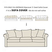 abordables Funda de sofá-Funda de sofá 3 plazas 100% algodón color sólido