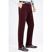 economico Sottile-Per uomo pantaloni della tuta Pantaloni di velluto a coste Pantaloni Pantaloni da completo Tasche Liscio Comfort Traspirante Esterno Giornaliero Per uscire Di tendenza Informale Nero Rosso
