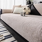 abordables Housse de canapé-housse de canapé en chenille toutes saisons - tissu doux et durable pour un confort toute l&#039;année - design élégant qui met en valeur n&#039;importe quel espace de vie - protège votre canapé des