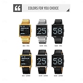 cheap Digital Watches-SKMEI Men Digital Watch Fashion Casual Wristwatch Calendar Waterproof Decoration Steel Leather Watch