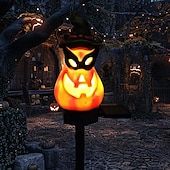 olcso Halloween kellékvilágítás-halloween kültéri napelemes pumplin lámpák jack o lámpás modern udvarhoz műgyanta padlóbetét táj dekoráció hamis sütőtök fények