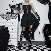 levne Šaty-Punk a gotika Středověké Koktejlky Šaty Maškarní Gotická dívka Dámské Fantazie Steampunk předvečer Všech svatých Karneval Plesová maškaráda předvečer Všech svatých Maturitní ples Festival Dospělé Šaty